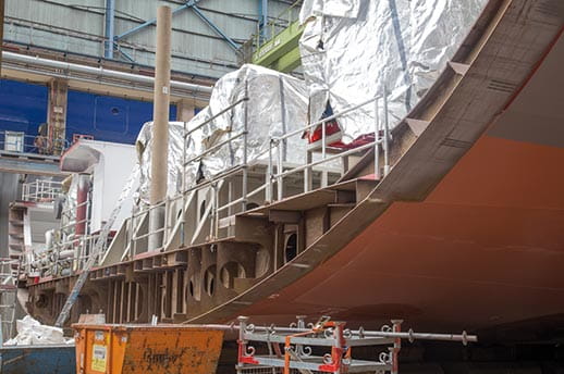 Construction underway at Meyer Werft